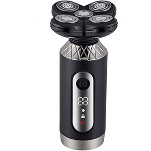 4-in-1 elektrisch scheerapparaat for heren, nat en droog, dubbel scheerapparaat, waterdicht 4D