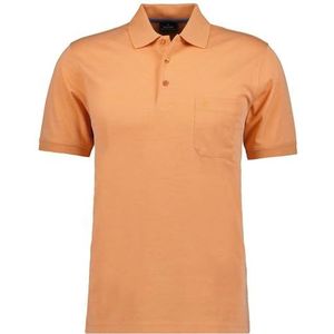 RAGMAN - SoftKnit-polo - Apricot - Korte Mouwen - Heren
