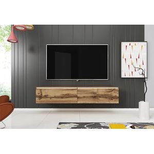 Muebles Slavic TV-kast 140 cm, woonkamermeubilair, RTV meubilair, 2 planken, moderne woonkamer meubels, woonkamer meubels