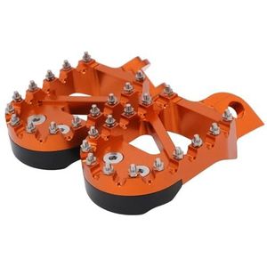 voetsteunen motorfiets Motorfiets Aluminium Voetsteunen Pedalen Rest Voetsteunen Voor SX XC EXC MXC SXS SMR Voor TC TE FE FS 125 150 250 350 450 Motorfiets Voetsteun(Oranje)