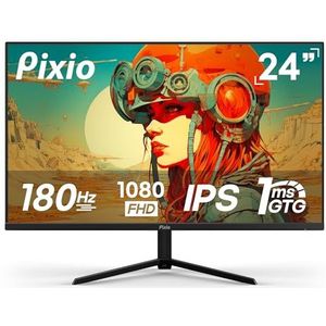 Pixio PX248 Prime V2 zwart 61 cm (24 inch) 180Hz FHD 1ms Fast IPS GTG Adaptive Synchronisatie LED Geïntegreerde luidsprekers
