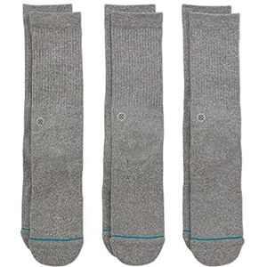 Stance Crew Sokken - Icon - 3 Pack, grey heather, Large