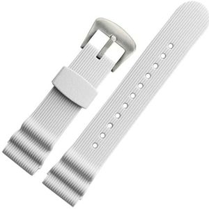 Siliconen Horlogeband geschikt for Seiko Sne545p1 heren Prospex Serie Sne547p1 Waterdicht Zweetbestendig Zachte Comfortabele Horlogeband 22mm (Color : White-steel, Size : 22mm)