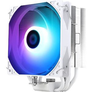TR AssassinX120 SE WHITE ARGB CPU luchtkoeler, 4 heatpipes, TL-C12CW-S PWM stille ventilator CPU koeler met S-FDB lager, voor AMD AM4 AM5 / Intel 1700/1150/1151/1200, pc-koeler