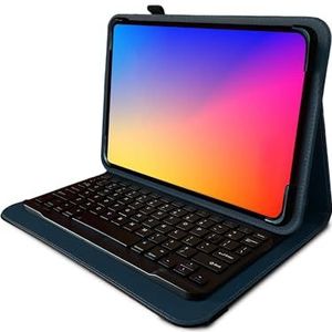 Navitech Het blauwe Roterende Toetsenbordgeval van Bluetooth Compatibel met Padgene Q20 10.1 ""Tablet