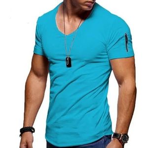 FXSMCXJ Men's t-shirts Gym T-shirt Man V Collar Short Sleeved Tops Tees Men T-shirt Short Sleeve T-shirts Fitness For Male Clothes-xxxl-j