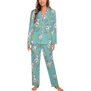 Zeemeermin Vrouwen Lange Mouw Button Down Nachtkleding Zachte Nachtkleding Lounge Pyjama Set XL