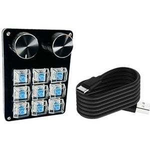 KUAIYIJU Programmeerbare Macro Toetsenborden Met 2Knobs Mechanische Gaming Toetsenbord Hot Swappable Schakelaars Draad Aanpasbare Controle Pad