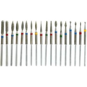 Nagelschuurkop, 7 pcs Stainless Steel Diamond Nail Drill Bits Mixed Size for Gel Polish Manicure Pedicure(Th37-4)
