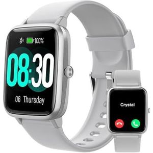 GRV Smartwatch voor heren en dames, smartwatch, sporthorloge, stappenteller, cardio, waterdicht, IP68, sms-melding en oproepen, 9 modi, sport, stopwatch, menstruatiecyclus, muziekbesturing voor