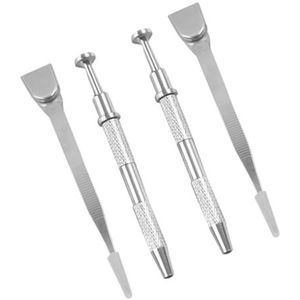 Sieraden-pincet, set met 4 klauwenhouders, edelstenen, grijpgereedschap, puntige pincet voor kralen, horloges en brillen