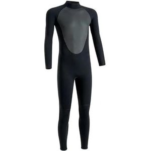 Neopreen wetsuit, complete duikuitrusting for heren, snorkel- en surfpak uit één stuk, winterwarmte (Color : Ash black, Size : XXXL)