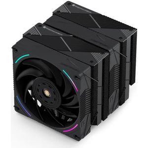 TR-Thermalright Phantom Spirit 120 EVO CPU-koeler, dubbele toren met 7 warmtebuizen, zwart schuurdeksel, Dual 120 mm PWM-ventilator, 2150 tpm, voor AM5/AM4, Intel lga1851/1700/1150/1151/1155/1156/1200
