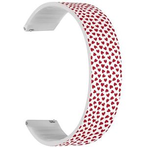 RYANUKA 18mm Solo Loop Zachte Siliconen Sport Horloge Band Met Quick Release (Rode Hartvormige Dag) Elastische Siliconen Band Band Accessoire, Siliconen, Geen edelsteen