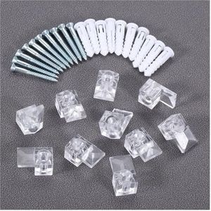 shuaiyu 10 Stuks Plastic Glas Retainer Clips Spiegel Klem Kledingkast Bevestigingsbeugel Houder Gesp Kast Plank Ondersteuning Meubels Connector ( Color : 21.3x13mm )