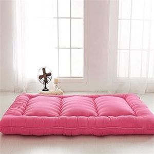 Extra dikke Japanse vloermatras, futon tatami mat slaapmat vloer futon matras Japanse bed mat slaapmatras voor vloer oprolbaar bed, volledige grootte (kleur: rood, maat: 100 x 200 cm)