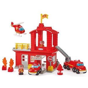 Ecoiffier Speelgoed 2980, brandweerkazerne, Abrick, bouwspellen voor kinderen, vanaf 18 maanden, gemaakt in Frankrijk