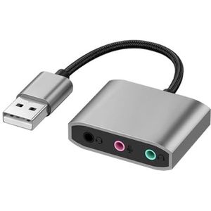 Externe Geluidskaart Converter voor Hoofdtelefoon Microfoon, PC, Duidelijk Geluidseffect