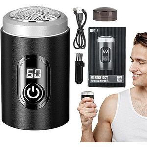 Zakformaat scheerapparaat - wasbaar scheerapparaat in zakformaat - Reizen voor mannen voor gezichtsreiniging voor kantoren, vliegreizen, zakenreizen, kamperen, auto's Founcy