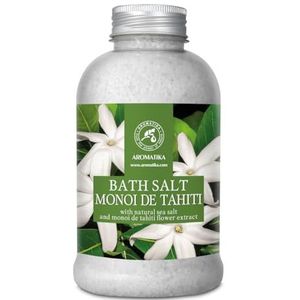 Zee badzout Monoi de Tahiti 600g - bad zeezout met natuurlijke kokosolie en tiare-bloesems extract - aromatherapie bad - goede slaap - baden - ontspanning - badadditief - badgeur