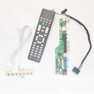 Voor LTN156AT03-H01/W01 TV53 display controller drive kaart HDMI VGA USB AV RF WLED LVDS 40Pin laptop paneel 1366 * 768 15.6 inch DIY kit (LTN156AT03-H01)