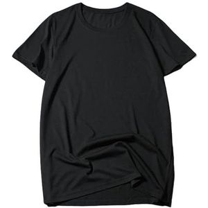 LQHYDMS Heren T-shirt Mannen T-shirts Korte Mouw Zomer Plus Size Grote Tees Katoen Thuis Tshirt Tops, Zwart, 4XL