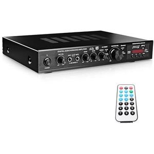 Audioversterker, 200 0W 5CH Bluetooth-stereo Av Power Surround Bass Auto Audio Subwoofer Luidsprekers LED Digitale versterker for Karaoke-bioscoop