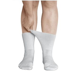 VITSOCKS Niet Knellend Randje Extra Wijde Sokken Dames (3 PAAR) Gezwollen Voeten en Enkels, wit, 35-38