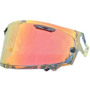 Motorhelm vizier lens, Helmvizier, RX7X vizier for RX-7X RX-7V NEO XD VAS-V helmschermen Capacete Moto windscherm hoge sterkte motorhelm onderdelen (zwart - alleen for gebruik overdag)(Revo Clear Red-