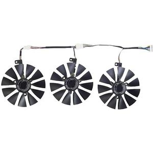 FDC10U12S9-C FDC10H12S9C maat 87mm 3 gaten Voor ASUS voor ROG voor STRIX voor RTX 2070 O8G voor GAMING Grafische kaartkoelventilator(3Pcs Set)
