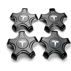 4 Stuks Auto Wielnaafafdekkingen Wieldoppen Voor Tesla Model 3 2021-2023, Stofdichte Velgen Badge Cover Originele 18 Inch Auto Decoratie Accessoires,C