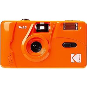 Kodak M35 35 mm filmcamera, herbruikbaar, focusvrij, eenvoudig te gebruiken, ingebouwde flitser en compatibel met 35 mm kleurnegatief of B&W-film (film en batterij NIET inbegrepen) (Papaja)