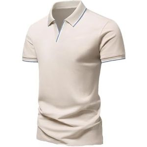 Dvbfufv Heren zomer mode revers korte mouw shirt tops heren all-match business casual polo's shirt, 1, L