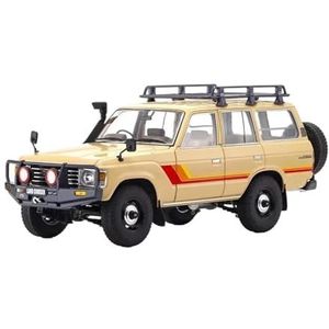 Schaal Automodel Voor TOYOTA Land Cruiser LC60 1:18 Apv Station Wagon Simulatie Legering Model Auto Collectible Cars Replica (Color : Beige)