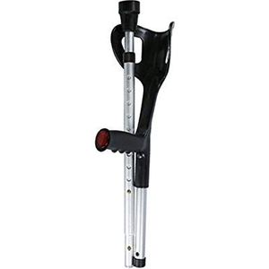 Opvouwbare krukken voor mannen en vrouwen Onderarmkrukken met antislip verstelbare hoogtes Opvouwbare wandelstok voor ouderen (zilver 2 stuks)