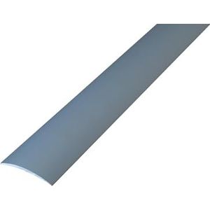 Dalsys Overgangsprofiel zelfklevend Overgangslijst, vloerlijst van geanodiseerd aluminium - compensatieprofiel voor laminaat- en parketvloeren, deurdrempel, 40mm x 0,90m Zilver