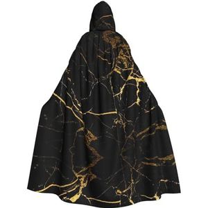 FRGMNT Goud zwart behang print vrouwen capuchon mantel, carnaval cape, volwassenen capuchon mantel cape voor Halloween cosplay kostuums