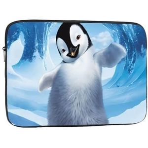 Laptop Case Leuke Pinguïns Baby Nemen Foto's Laptop Sleeve Shockproof Beschermende Notebook Case Met Rits Aktetas Dragen