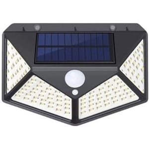 2/4/6/8Pcs 100 LED Solar Wandlampen Outdoor Solar Lamp PIR Bewegingssensor Zonne-energie Zonlicht Straat Licht For Tuin Licht (Color : 100LED, Size : 6Pcs)