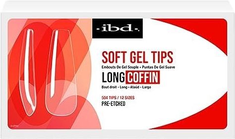IBD - Soft Gel Tips Long Coffin - Kunstnagels - 504 stuks