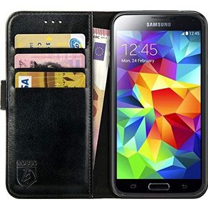 Rosso Element voor Samsung Galaxy S5 Hoesje Book Cover Zwart