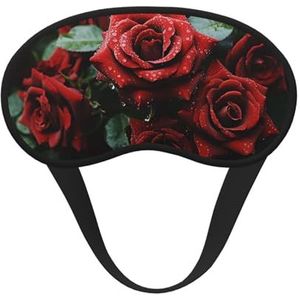 Slaapmasker voor zijslaper zijden slaapmaskers met elastische band, super zachte oogslaapschaduwhoes, rode en zwarte roos, verduisterende nachtblinddoek voor vrouwen mannen reizen