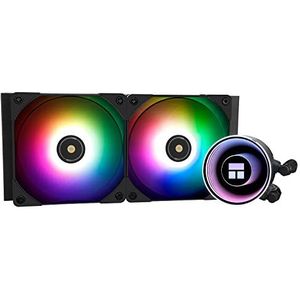 Thermalright Frozen Notte 240 Zwart ARGB V2 Waterkoeling CPU Koeler, 240 Specificatie CPU Vloeibare Koeler, Dubbele PWM Ventilatoren,Geschikt voor AMD: AM4/AM5, Intel LGA 1851/1700/ 115X /1200/2011