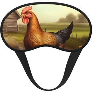 Boerderij Pluimvee Slaapmasker voor Vrouwen Meisjes Mannen Zacht Comfortabel Oogmasker met Verstelbare Riem Verduisterende Oogslaap Schaduw Cover voor Reizen Yoga Nap Shift Work