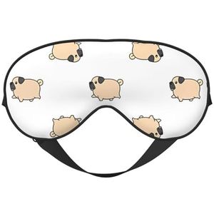 Pug Unisex Elastische Verstelbare Gesp Ontwerp Verduisterend Slaap Oogmasker voor Thuis Reizen Yoga Kantoor Nap
