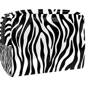 Make-uptas PVC toilettas met ritssluiting waterdichte cosmetische tas met Zebra print voor dames en meisjes