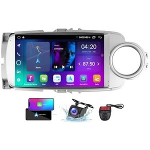 9 Inch Touchscreen Dubbel DIN Autoradio Compatibel met Toyota Yaris 2012-2017 met FM RDS DAB+ Autoradio Stuurbediening WiFi 4G Draadloze Carplay Android Auto Bluetooth 5.0 DSP(RHD,NF-1)