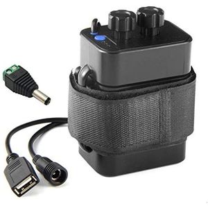 Waterdichte DIY 6x 18650 Batterij Case Box Cover met 12V DC en USB Voeding USB Lader voor Fiets LED Licht Mobiele telefoon Router - PLMN
