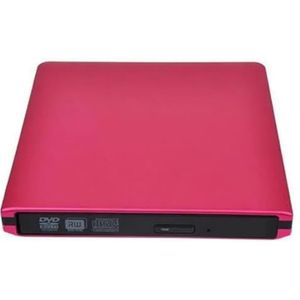 UHD 4K Blu-Ray-brander USB3.0 Externe Optische Dvd-drive Recorder RE/ROM 3D Blu-ray-spelers Schrijver Lezer Gebruiksvriendelijk(Red)