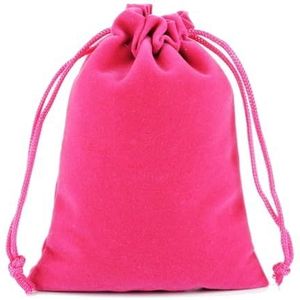 100 Stuks Velours Sieraden Zakjes Speelgoed Opbergzakken Stofdicht Organizer Snacks Feestartikelen Verpakking Gift Bag Rose, Rose rood
